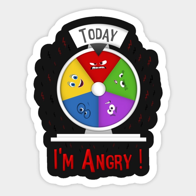 I am Angry ! Sticker by Art_et_Be